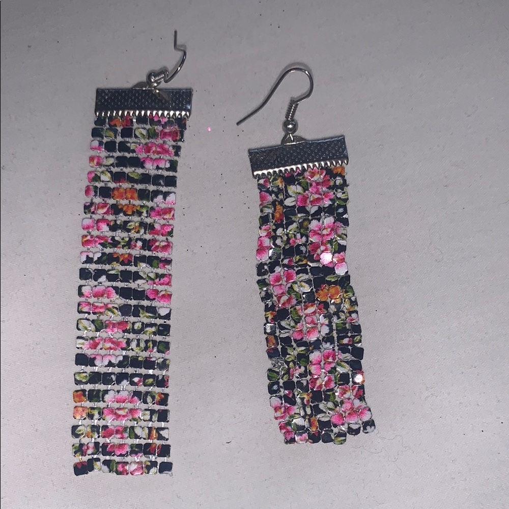 Floral Patterned Earrings